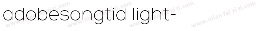 adobesongtid light字体转换